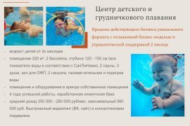 продажа, Центр детского и грудничкового плавания в Челябинске , действующий бизнес